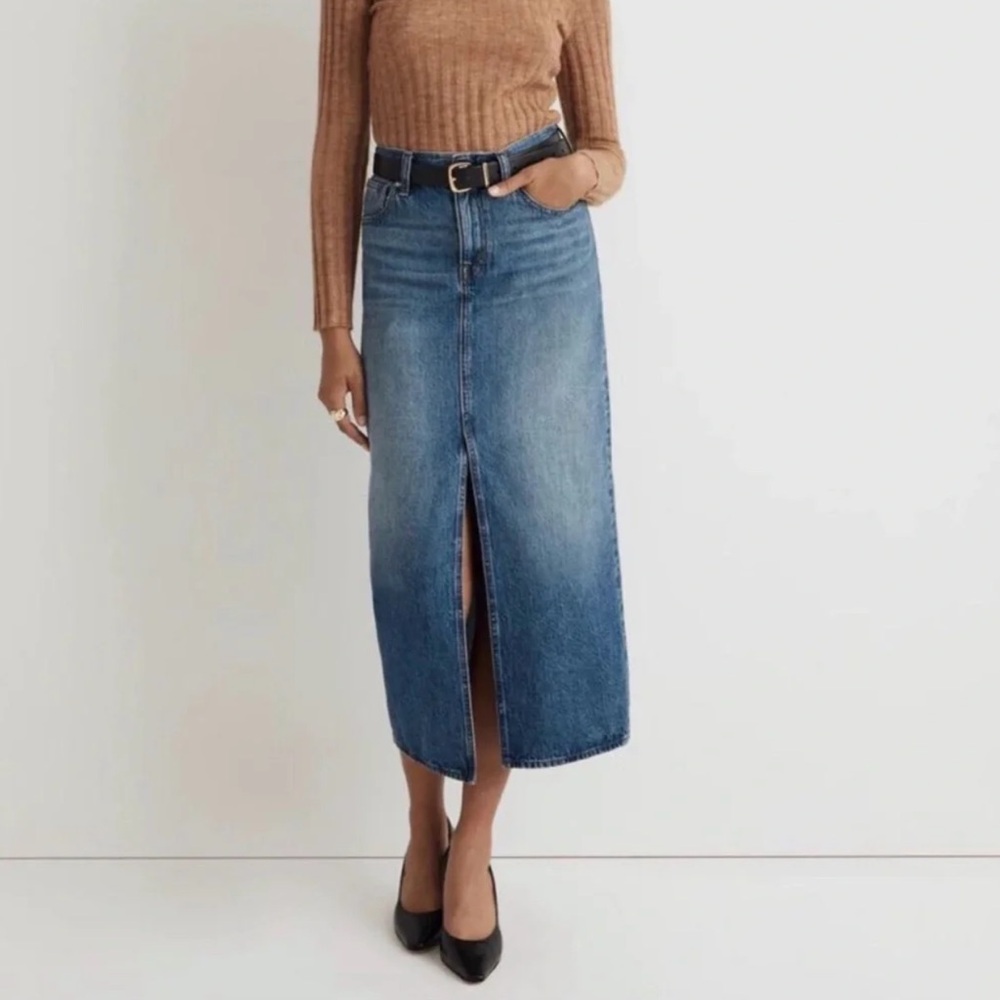 Madewell Denim Midi Skirt